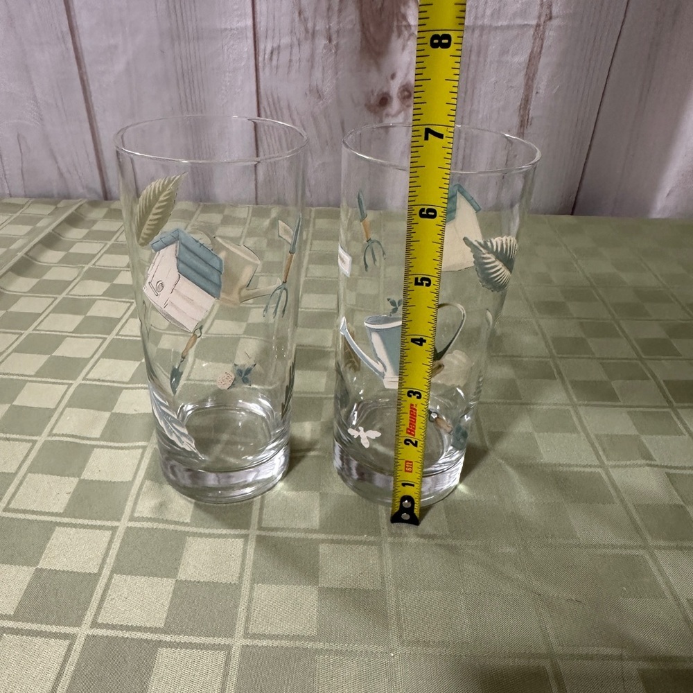 Pfaltzgraff Garden Theme Glasses with Blue and Green Accents - Picture 3 of 3